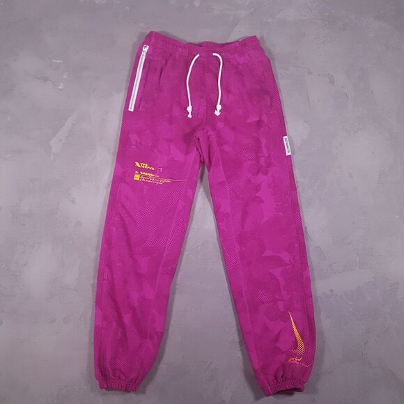NIKE Dri-Fit Standard Issue Basketball Pants Mens Size SMALL Pink Purple Floral - Picture 1 of 10